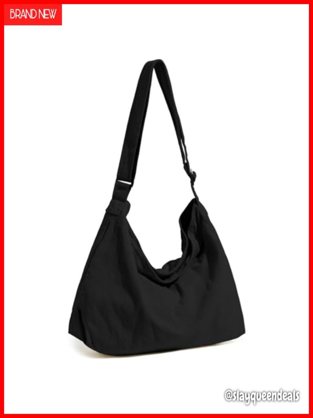 Canvas Hobo Crossbody Shoulder Tote Bag Lightweight Everyday Travel Bag